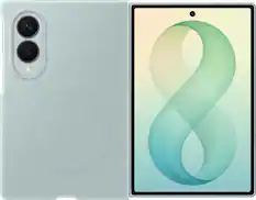 Front. Samsung - Galaxy Z Fold8 Silicone Magnet Case - Pistachio.