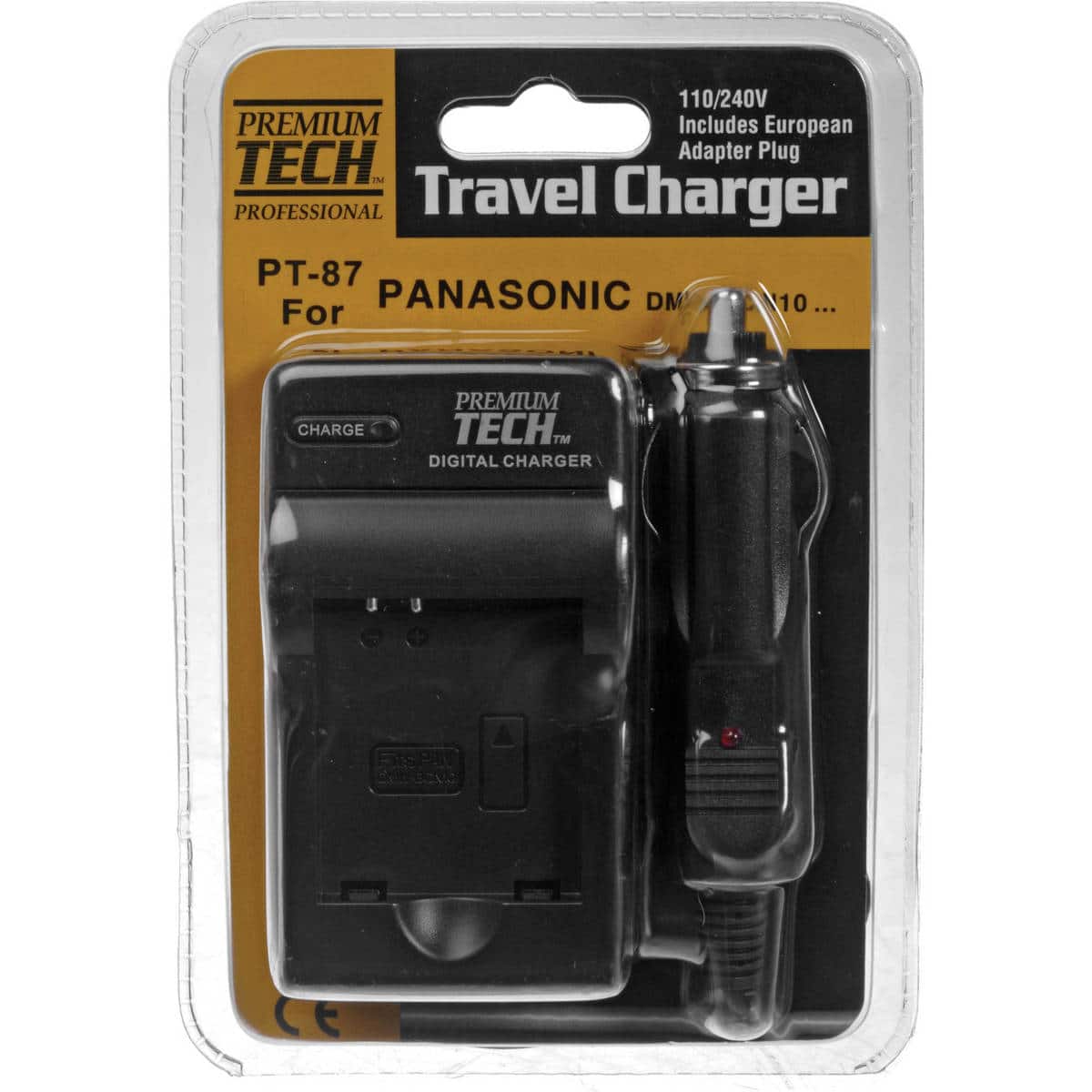 Adorama - PT-87 AC/DC Rapid Battery Charger for Panasonic DMW-BCN10