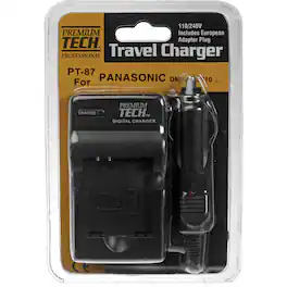 Adorama - PT-87 AC/DC Rapid Battery Charger for Panasonic DMW-BCN10