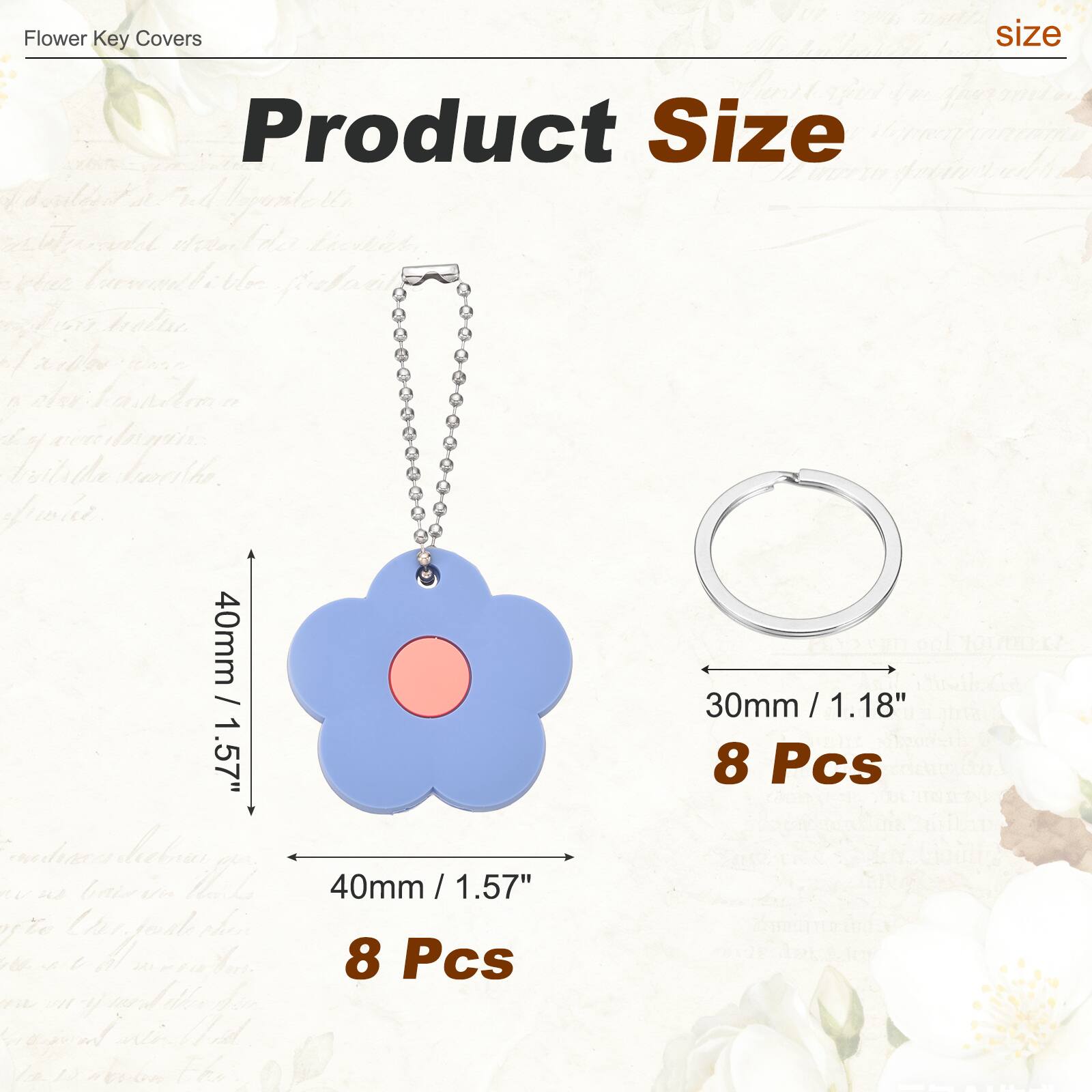 Flower Key Covers

Product Size

40mm / 1.57"  
8 Pcs

30mm / 1.18"  
8 Pcs