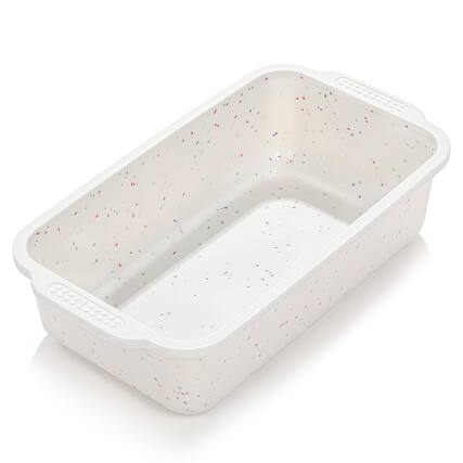 Front. PARKER SLATER - Silicone Mini Loaf Pans With Metal Reinforced Frame-1 Pack Non-stick Bread For Baking 8-cavity Tiny Banana Set Dishwa....