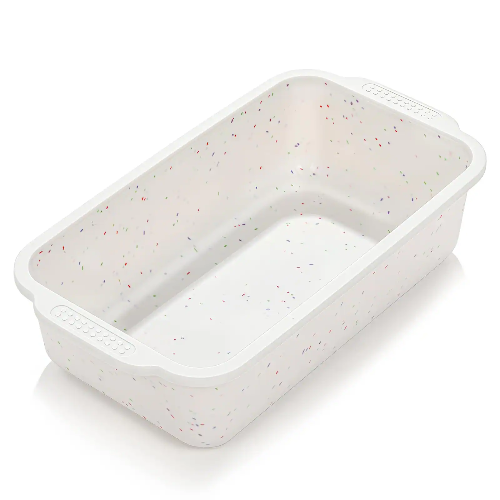 Front. PARKER SLATER - Silicone Mini Loaf Pans With Metal Reinforced Frame-1 Pack Non-stick Bread For Baking 8-cavity Tiny Banana Set Dishwa....