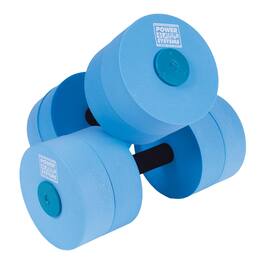 Power Systems - Pool Dumbbells Pair – Medium Resistance Water Dumbbells for Aqua Fitness - Blue