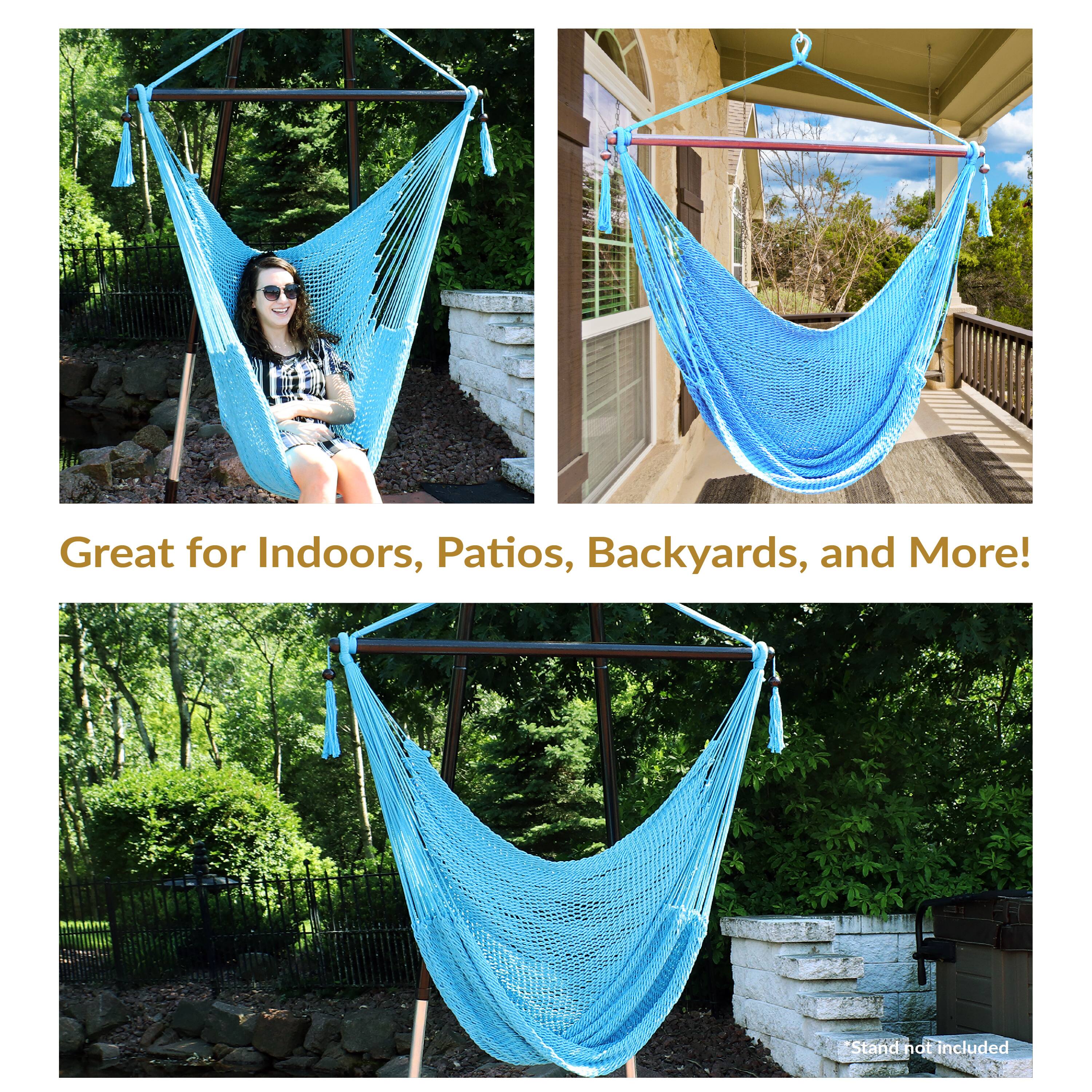 Great for Indoors, Patios, Backyards, and More!  
Stand not included