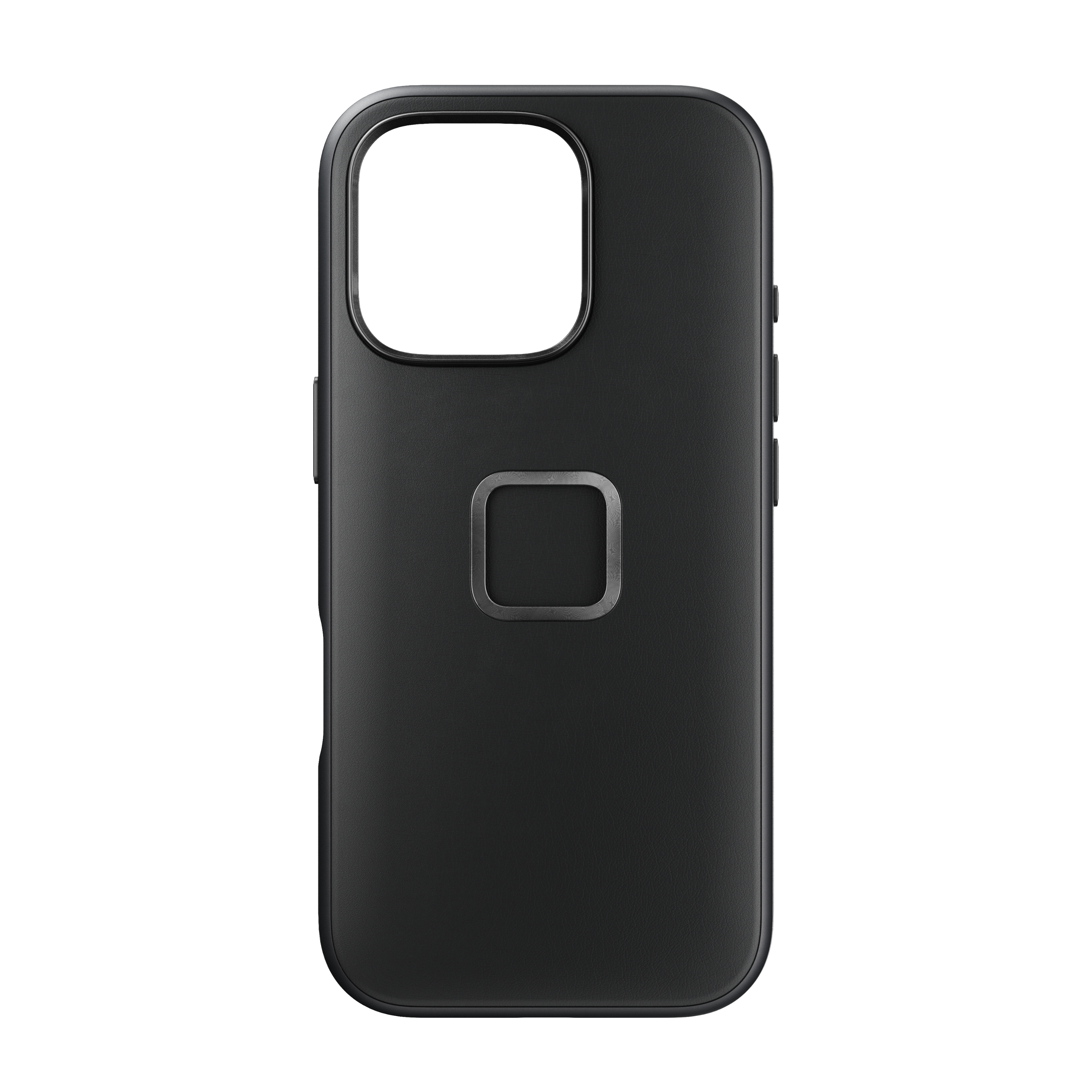 Front. Peak Design - Everyday Fabric Case for iPhone 16 Pro - Black.