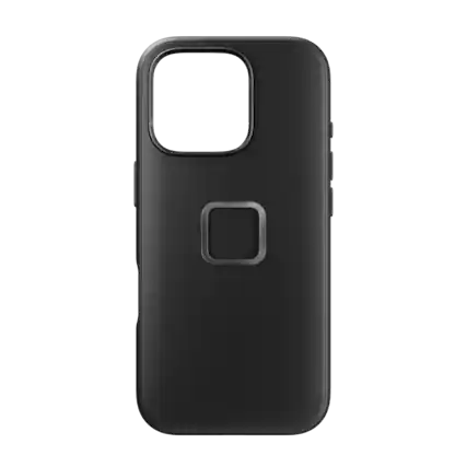 Front. Peak Design - Everyday Fabric Case for iPhone 16 Pro - Black.
