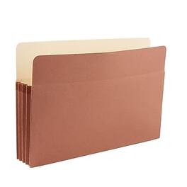Staples - Reinforced File Pocket, 3.5" Expansion, Legal Size, 25/Box - Brown