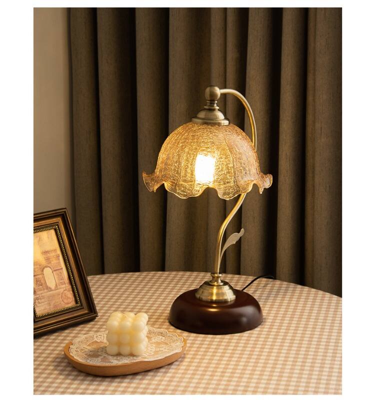 Alt View 4. Cluzine - Elegant Vintage Modern Chinese Style Table Lamp, 3 Color Warm Light Bedside Desk Lamp for Bedroom Office Decoration.