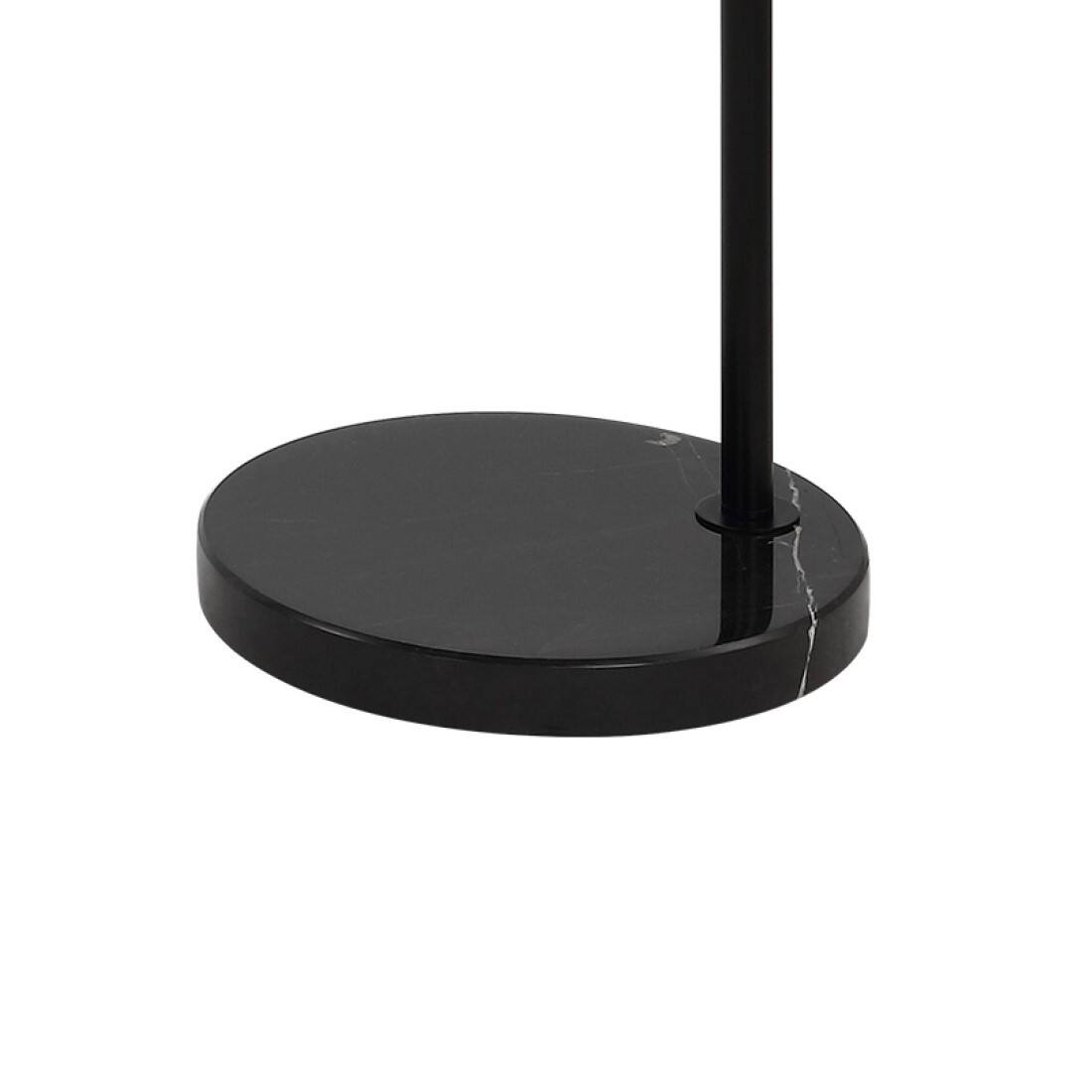 Alt View 3. Jonathan Y - Collier 70" Industrial Vintage Head-and-Height-Adjustable Iron LED Arc Floor Lamp with Smart Bulb, Black - Black.