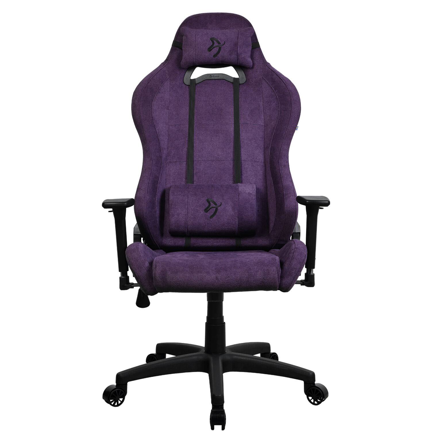 Angle. Arozzi - Torretta Soft Fabric Gaming Chair - Purple.