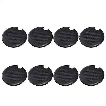 Front. Unique Bargains - 8pcs 0.5V 0.13W 260mA Round Solar Panels, Small Solar PV Cells for DIY Electric Toy Materials Kits - Black.