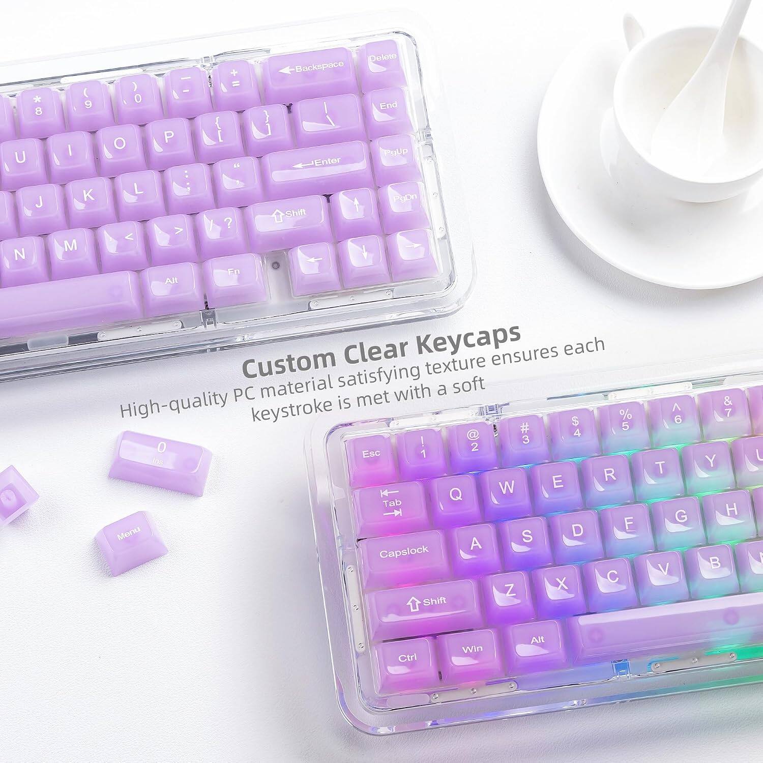 Custom Clear Keycaps

High-quality PC material satisfying texture ensures each keystroke is met with a soft