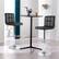 Alt View 1. Costway - Costway Adjustable Swivel Bar Stool Counter Height Bar Chair PU Leather w/ Back - Black.