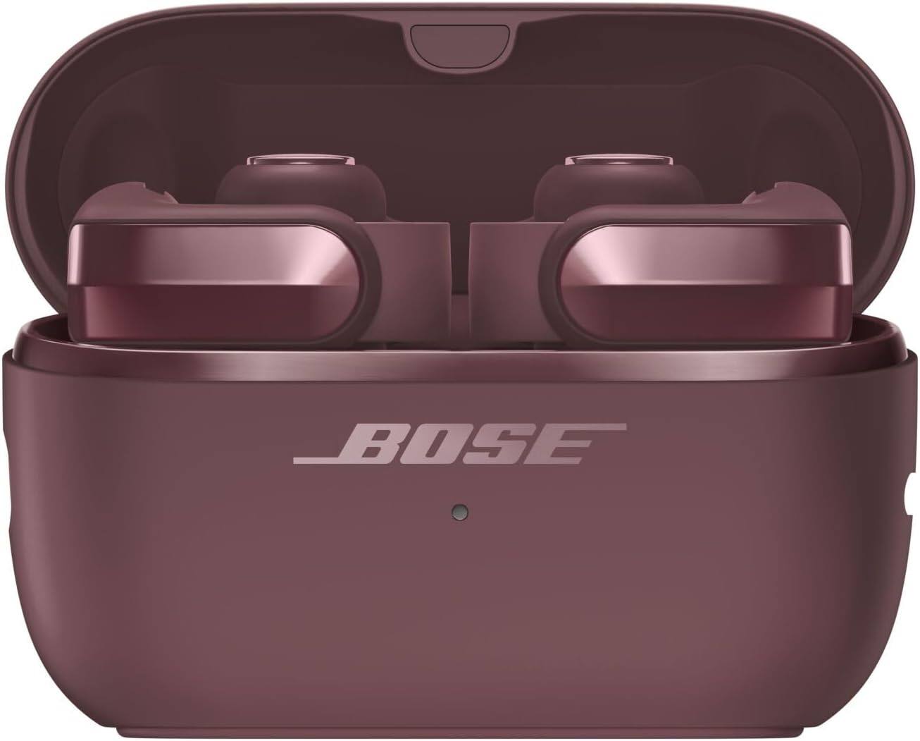Angle. Bose - Bose Ultra Open Earbuds (2nd Gen) Bundle with Fast Charger - Open-Ear, Clip-On, (Cherry Chocolate) - Cherry Chocolate.