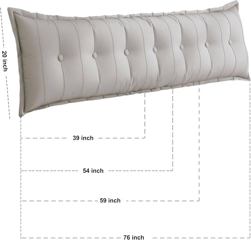 The corrected text is: 20 inch, 39 inch, 54 inch, 59 inch, 76 inch.