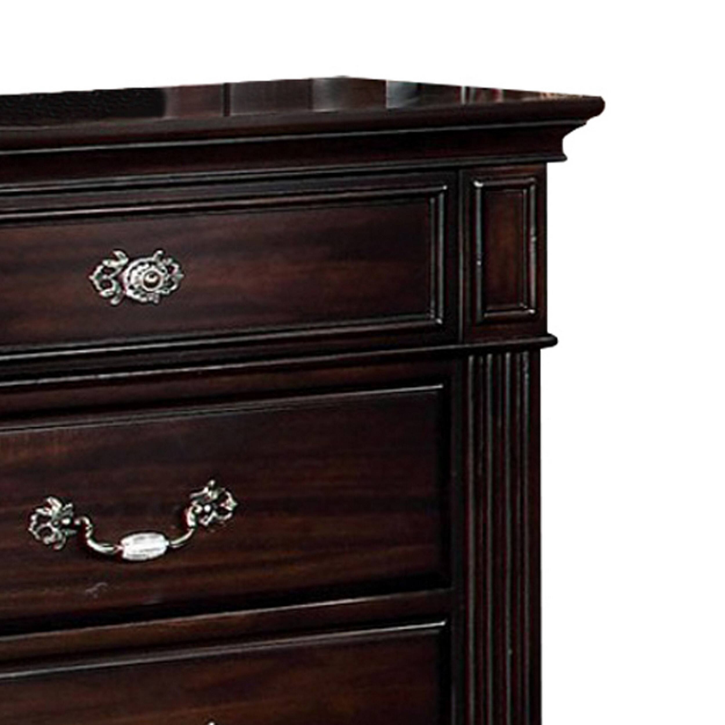 Alt View 2. Manhattan Lane - Syracuse Traditional Style Beautiful Nightstand - Dark Walnut.