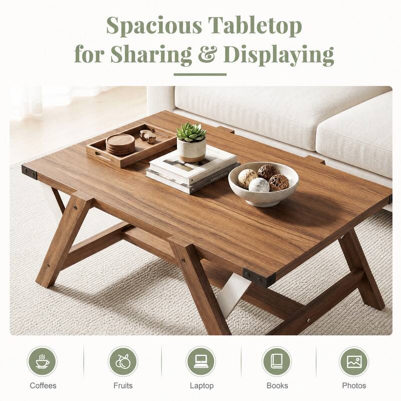 Spacious Tabletop for Sharing & Displaying

- Coffees
- Fruits
- Laptop
- Books
- Photos