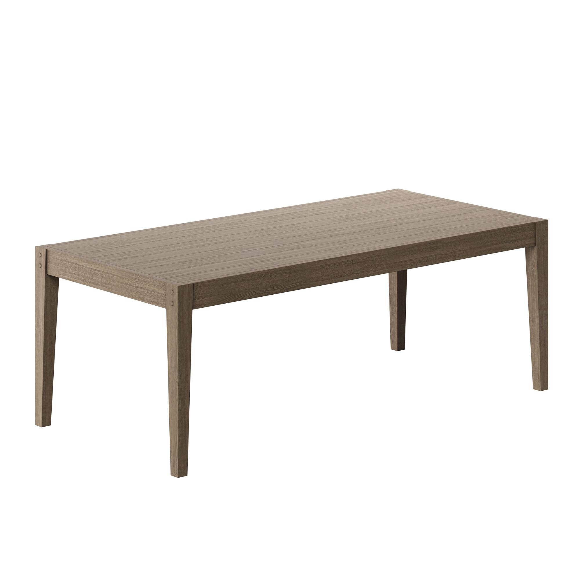 Alt View 4. Modway - Northlake 7-Piece Teak Wood Outdoor Patio Dining Set - Pebble.