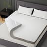 Bestier - 4" Tencel Plush Gel Memory Foam Mattress Topper with Removable Cooling Cover - White & Gray