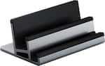 Front. Satechi - Dual Vertical Aluminum Laptop Stand– Universal Compatibility - MacBook, iPad, iPhone, PC, Chromebook, Tablet - Space Gray.