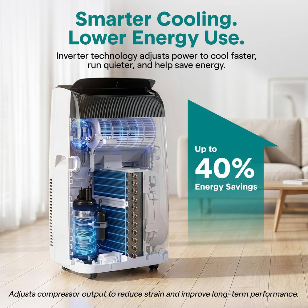 Smarter Cooling. Lower Energy Use.  
Inverter technology adjusts power to cool faster, run quieter, and help save energy.  
Up to 40% Energy Savings  
Adjusts compressor output to reduce strain and improve long-term performance.