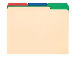 Pendaflex - Color Tab File Folders, 3-Tab, Letter Size, 50/Box (84101) - Manila