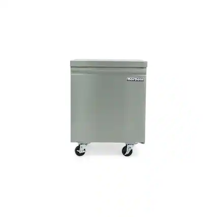 Front. Magic Chef - 6 cu. ft. Commercial Under Counter Upright Freezer in Stainless Steel - Stainless Steel.