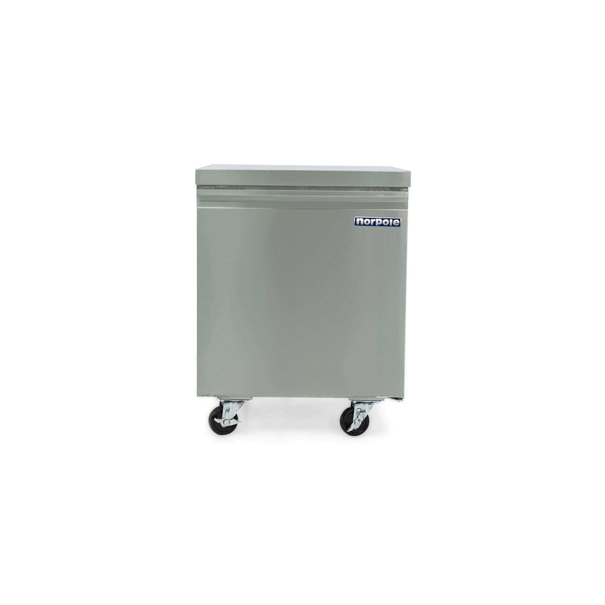 Front. Magic Chef - 6 cu. ft. Commercial Under Counter Upright Freezer in Stainless Steel - Stainless Steel.