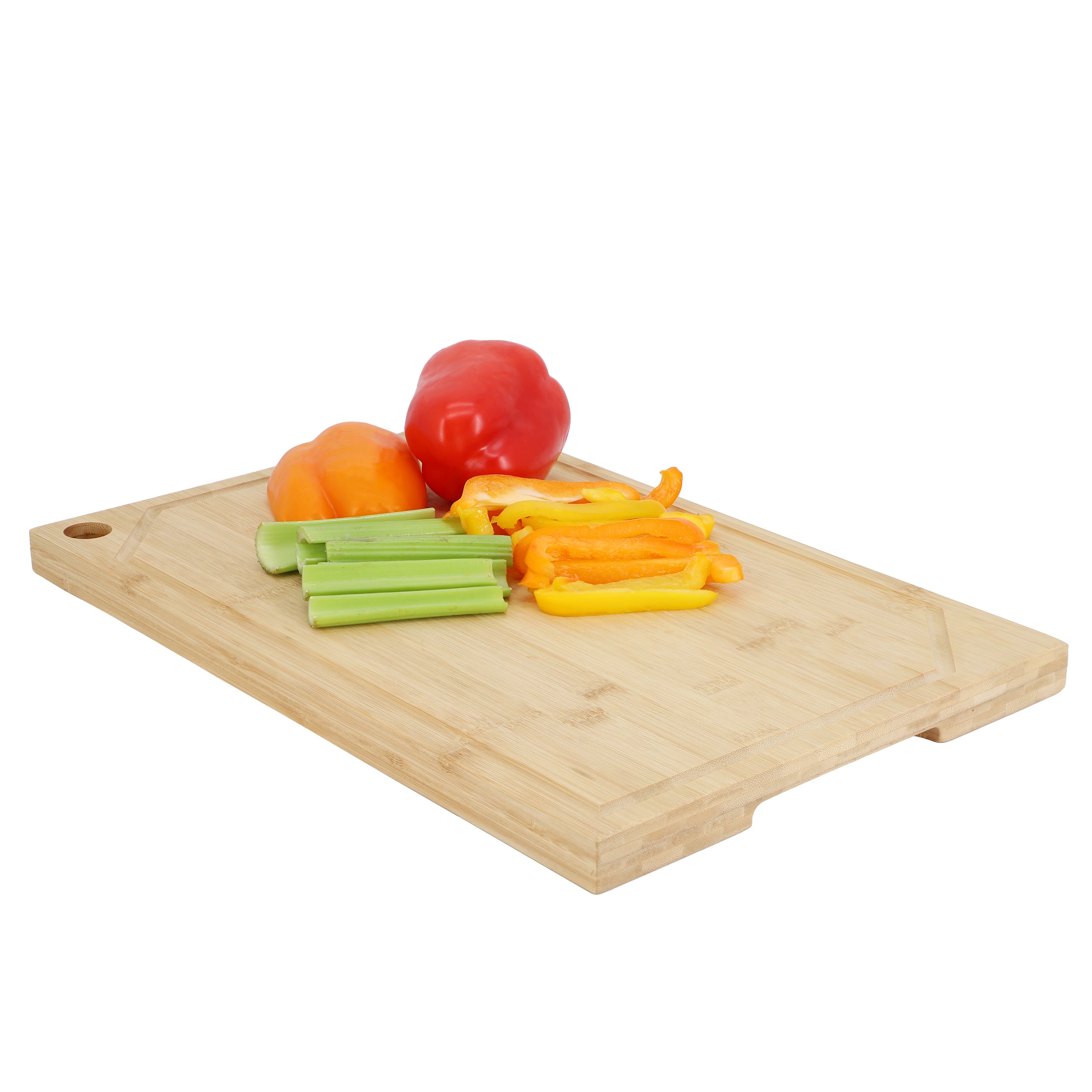 MegaChef - 17.5 x 12 Inch Bamboo Wood Cutting Board - Brown