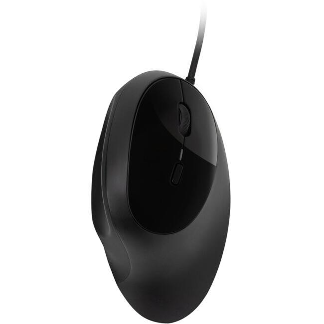 Front. Kensington - Kensington Pro Fit Ergo Wired Mouse - Cable - Black - USB - 3200 dpi - 5 Button(s) - Black.