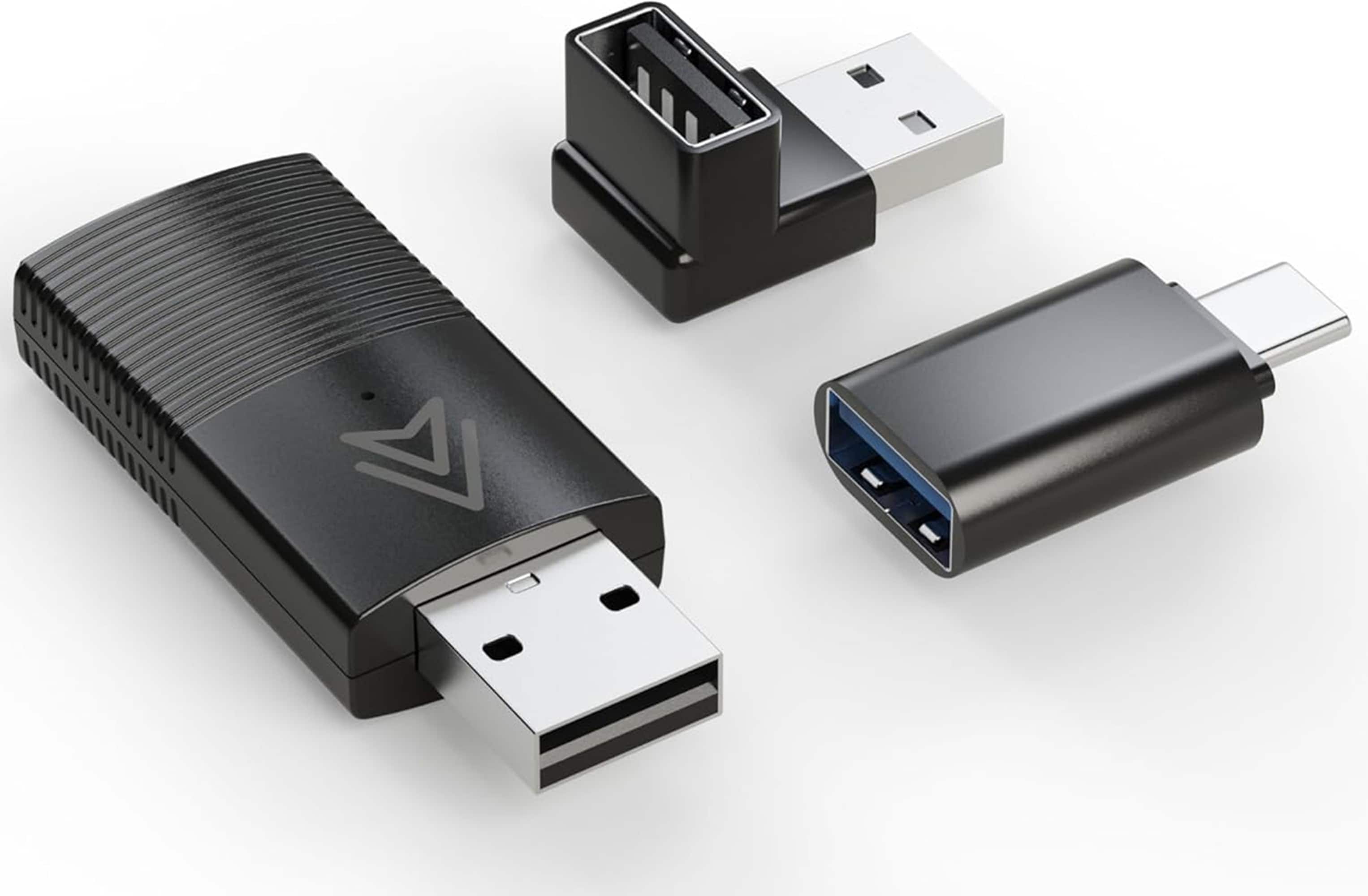 Front. MINIX - Wireless Car Adapter for Android Auto, - Black.