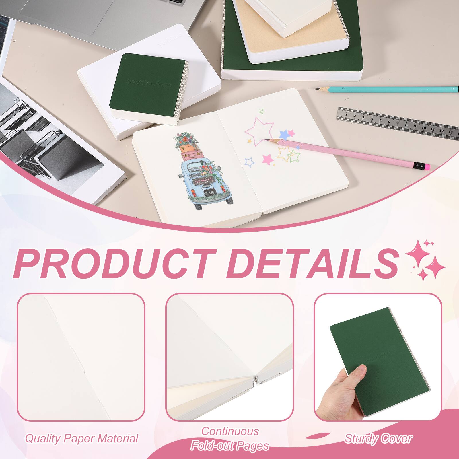 PRODUCT DETAILS

Quality Paper Material
Continuous Fold-out Pages
Sturdy Cover