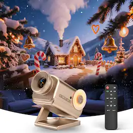 Rossetta - 3D Projector with 60 Scenes & Bluetooth Speaker, Galaxy Star Projector for Room Decor & Christmas Gifts - Champagne - Available in various colors