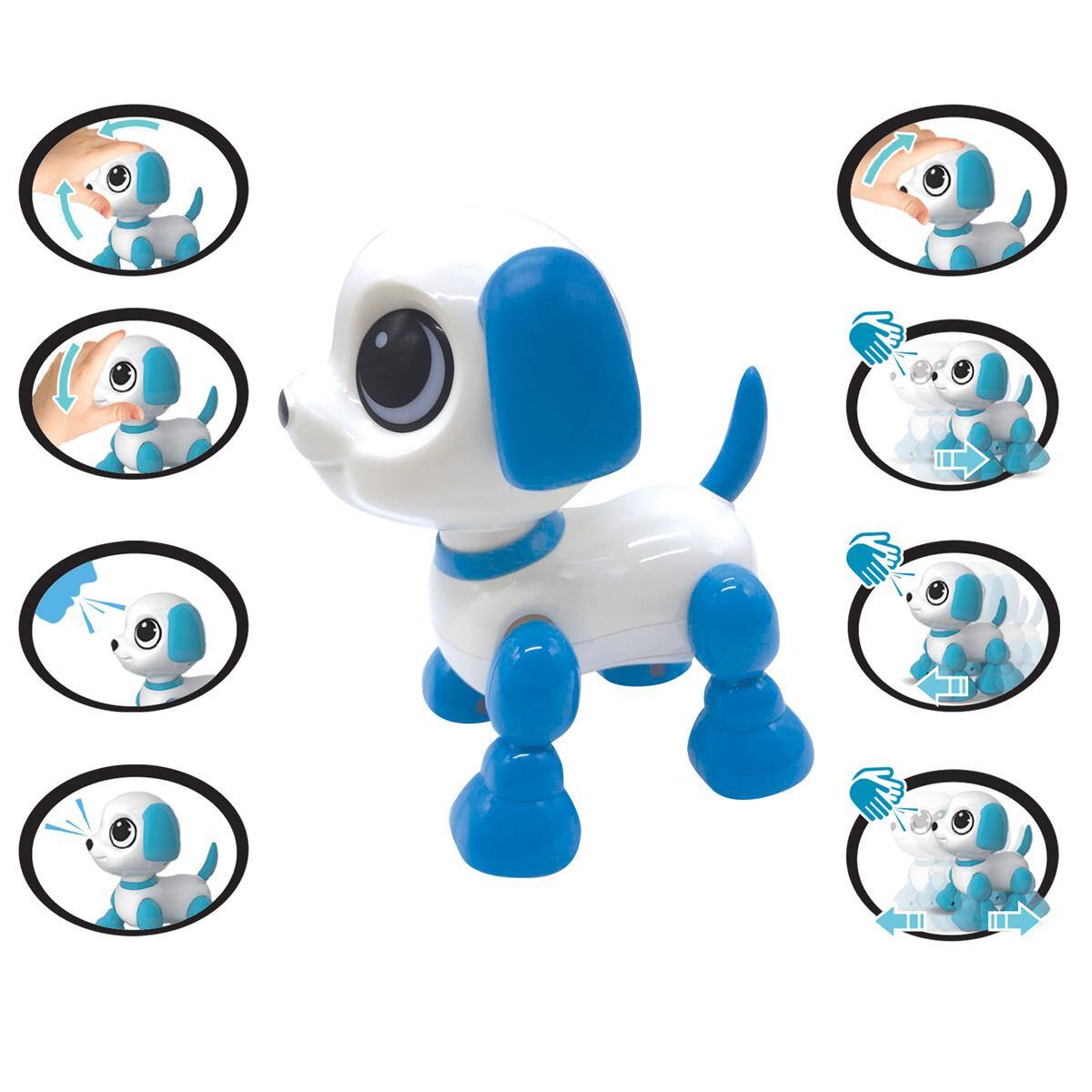 Alt View 3. Lexibook - Power Puppy Mini - Dog robot with light and sound effects, hand clap command, voice repeat.