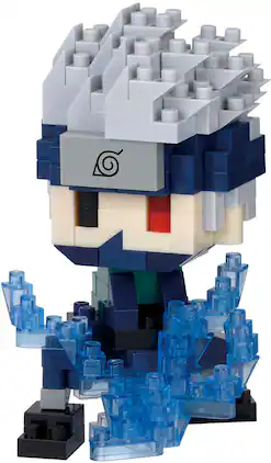 Bandai - Nanoblock - Naruto Shippuden - Character Collection - Kakashi Hatake (Sharingan) Building Kit - COLLECTIBLES - Multicolor