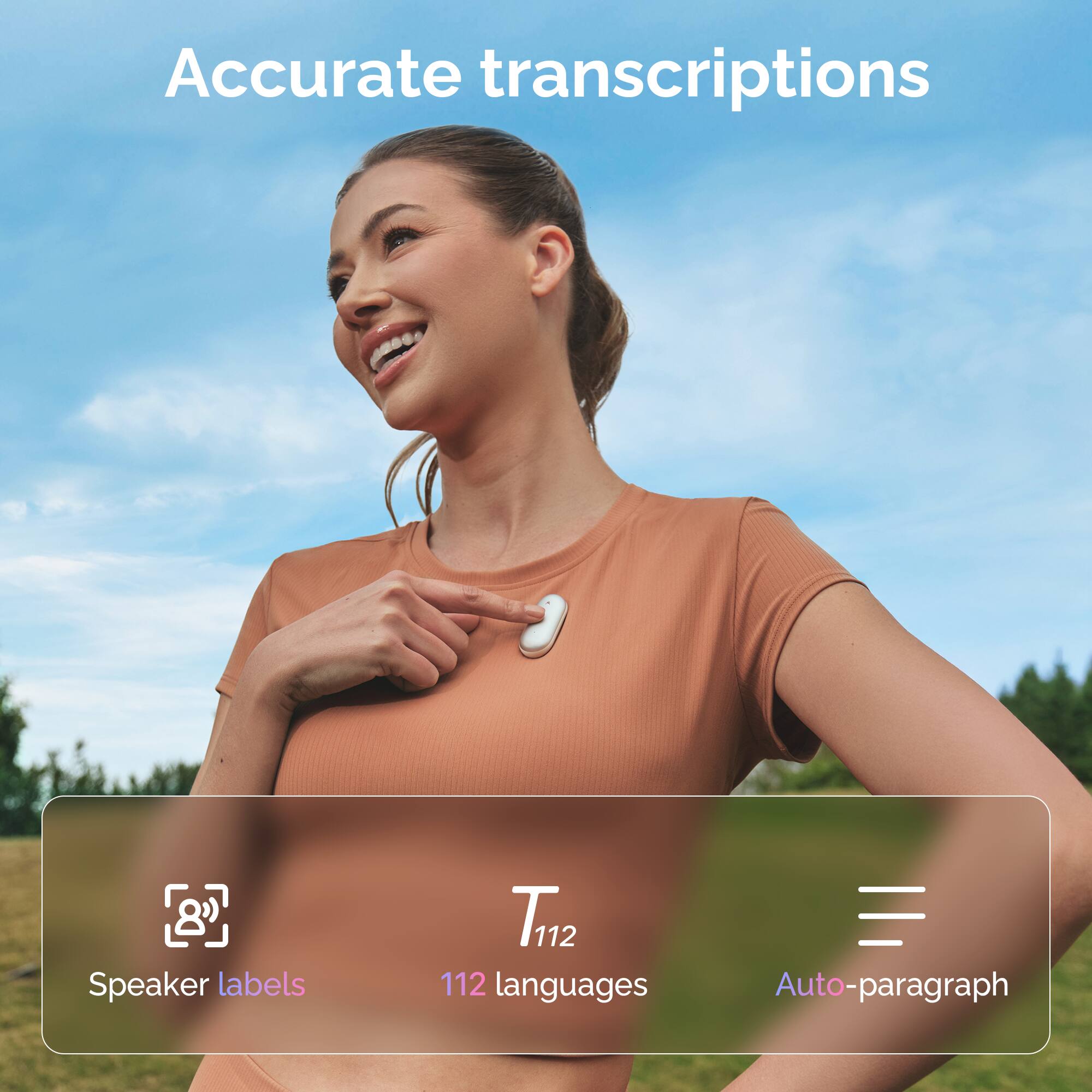 Accurate Transcriptions: Speaker labels: 7112, 112, 112 languages: Auto-paragraph.