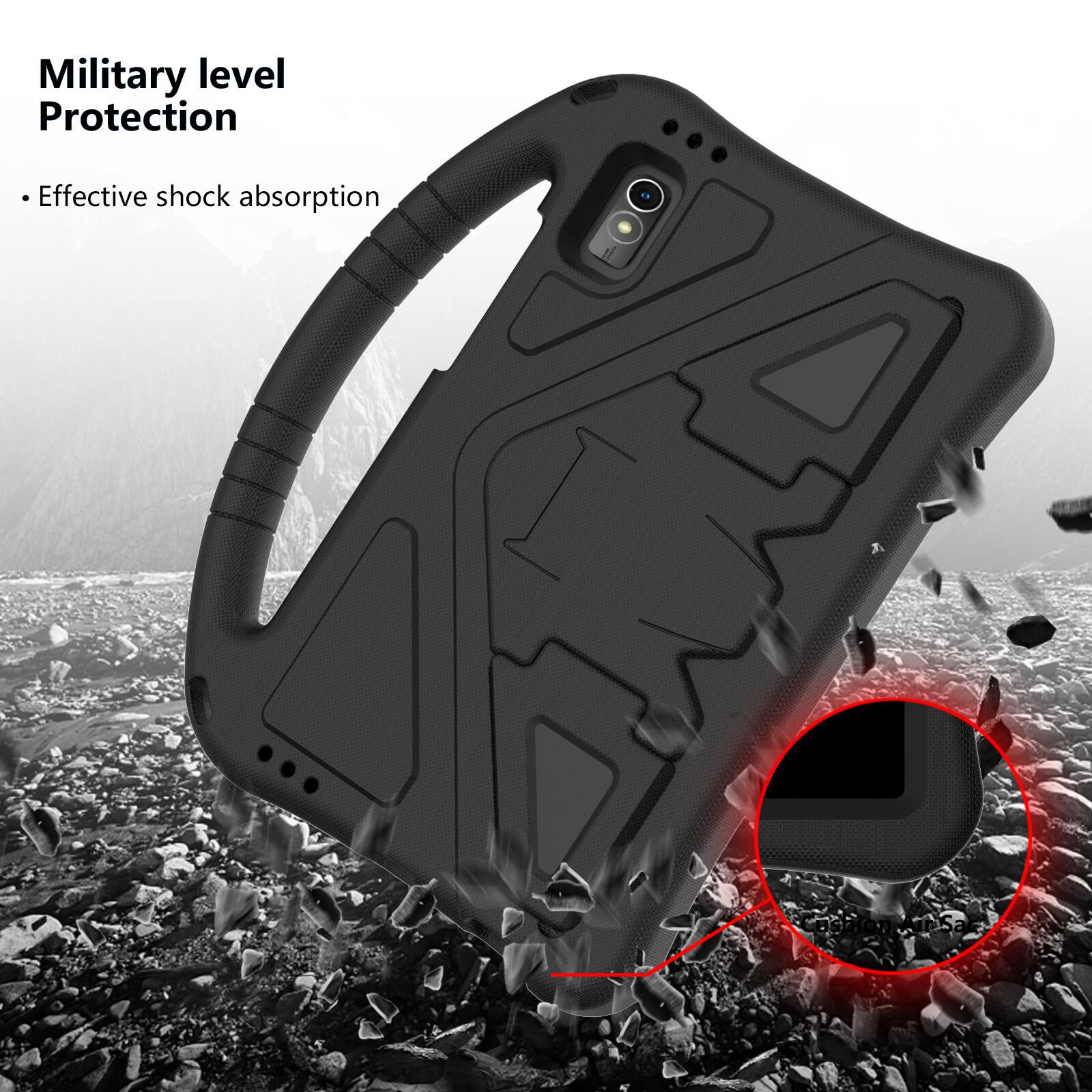 Military level Protection  
Effective shock absorption
