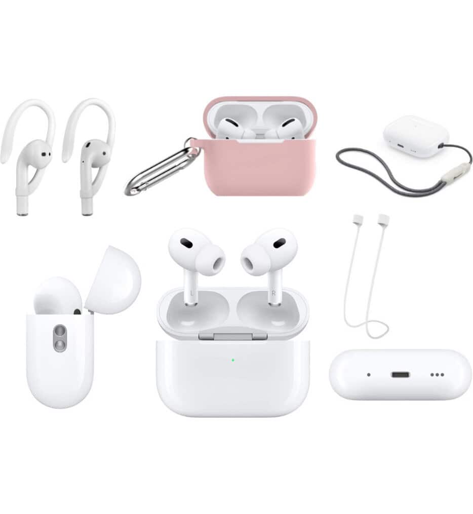 Apple - AirPods Pro (2nd generation) Pink Bundle With Accessories - Multi