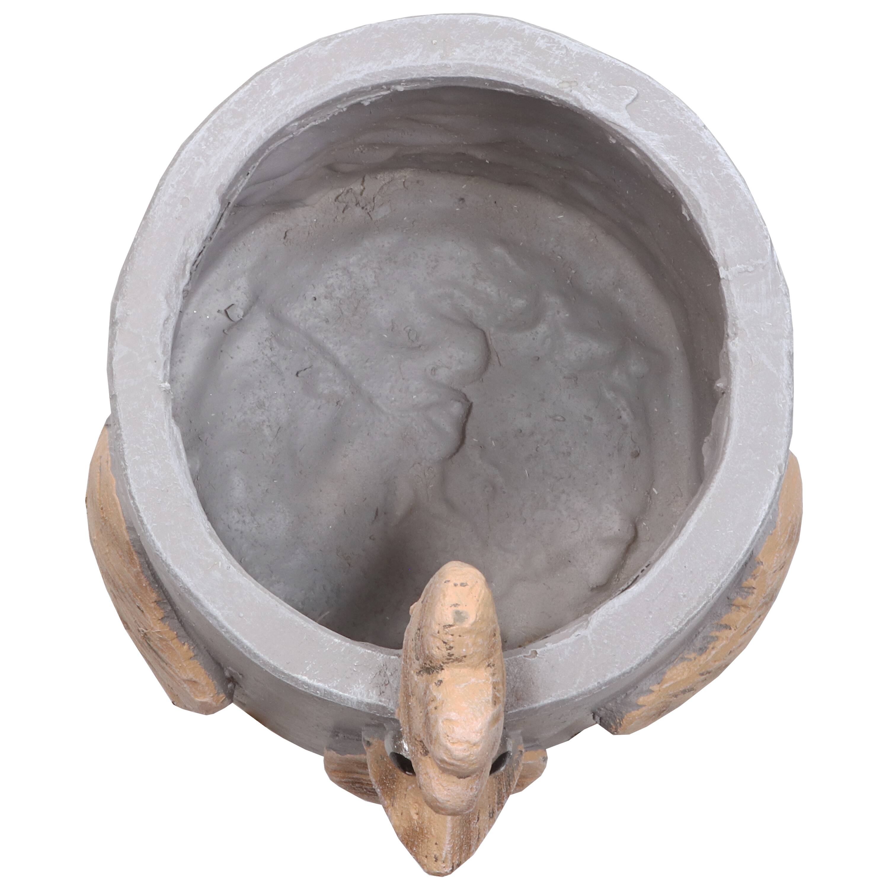 Alt View 7. Sunnydaze - Magnesium Oxide Tate the Turkey Indoor Plater Statue - 6 in - Light Grey.