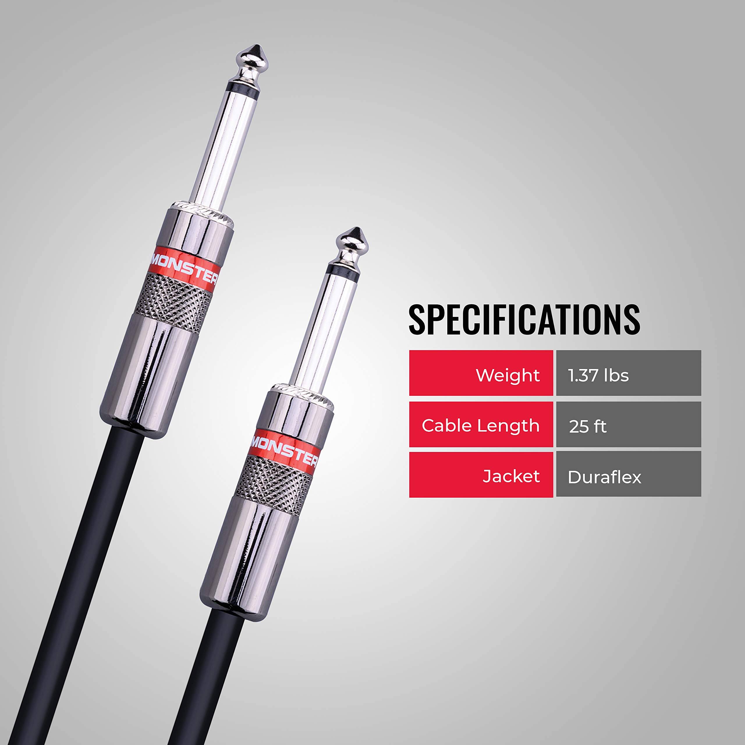 MONSTER SPECIFICATIONS

- Weight: 1.37 lbs
- Cable Length: 25 ft
- Jacket: Duraflex