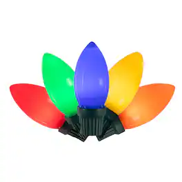 Celebrations - Classic LED C9 Multicolored 25 ct String Christmas Lights 16 ft.