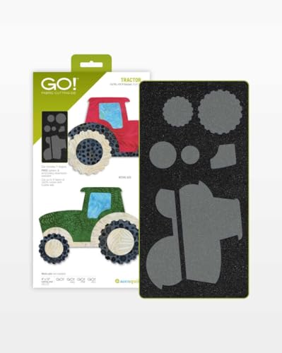 Angle. AccuQuilt - Tractor Die With Mat - Multicolor.