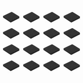 Unique Bargains - 16pcs Square Speaker Isolation Feet Pads, 30x5mm Non Slip Foam Shock Absorption Pad for Amplifier - Black