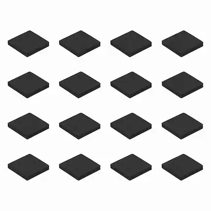 Front. Unique Bargains - 16pcs Square Speaker Isolation Feet Pads, 30x5mm Non Slip Foam Shock Absorption Pad for Amplifier - Black.