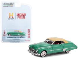 Greenlight - 1949 Buick Roadmaster Convertible w/ Tan Soft Top "American Pickers" TV Series Hollywood Series 37 1/64 - Green