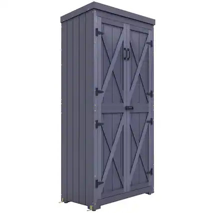 Front. Outsunny - Outdoor Storage Cabinet Garden Shed with Waterproof Galvanized Metal Roof and Lockable Door.