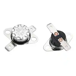 Unique Bargains - KSD301 Thermostat 0°C/32°F 10A Normally Open N.O Adjust Snap Disc Temp Switch 2pcs Bakelite - Silver