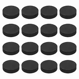 Unique Bargains - Single Sided Speaker Isolation Pads 45x12mm Round EVA Acoustic Foam Anti-Vibration Feet for Speaker Subwoofer, 16pcs - Black