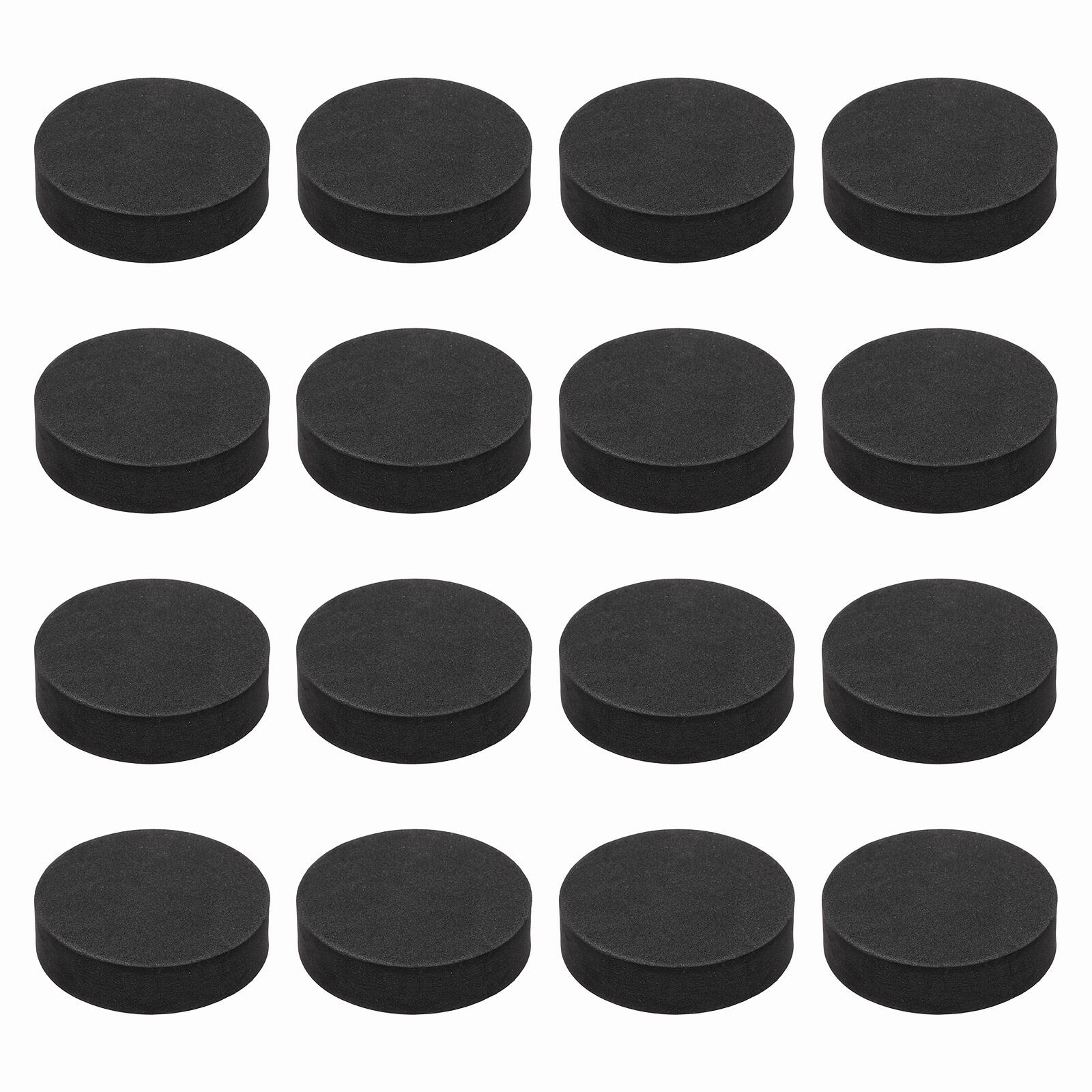Front. Unique Bargains - Single Sided Speaker Isolation Pads 45x12mm Round EVA Acoustic Foam Anti-Vibration Feet for Speaker Subwoofer, 16pcs - Black.