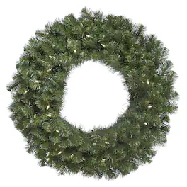 Vickerman - 36" Douglas Fir Wreath 320 Tips 100WmWht LED - Green